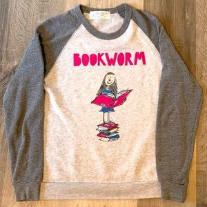 Out of Print Matilda Bookworm Pullover Sweater in Unisex Small LIKE NEW